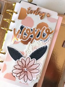 rose gold planner accessories